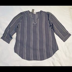 Van Heusen Striped V-Neck Top